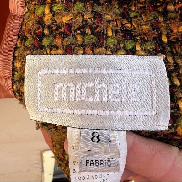 Vintage Michele brown tweed open jacket - Picture 8 of 9